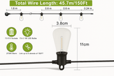 45M LED Festive Hanging Lights With 73 LED Bulbs